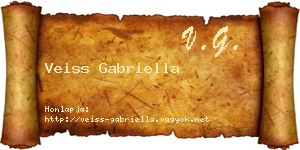 Veiss Gabriella névjegykártya